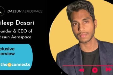 the image is about a excusive interview taken by Thecconnects of Dileep Dasari the Founder and CEO of dassun aerospace