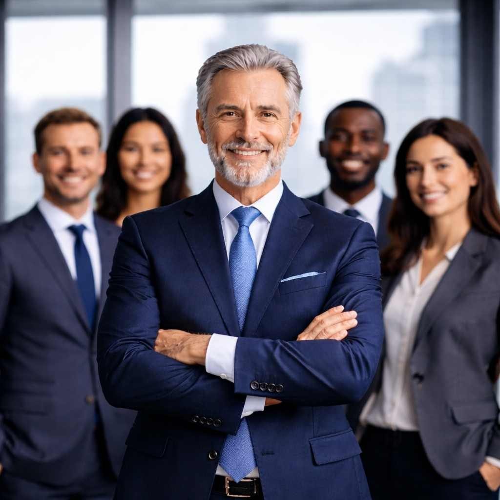 C-suite executives in modern office